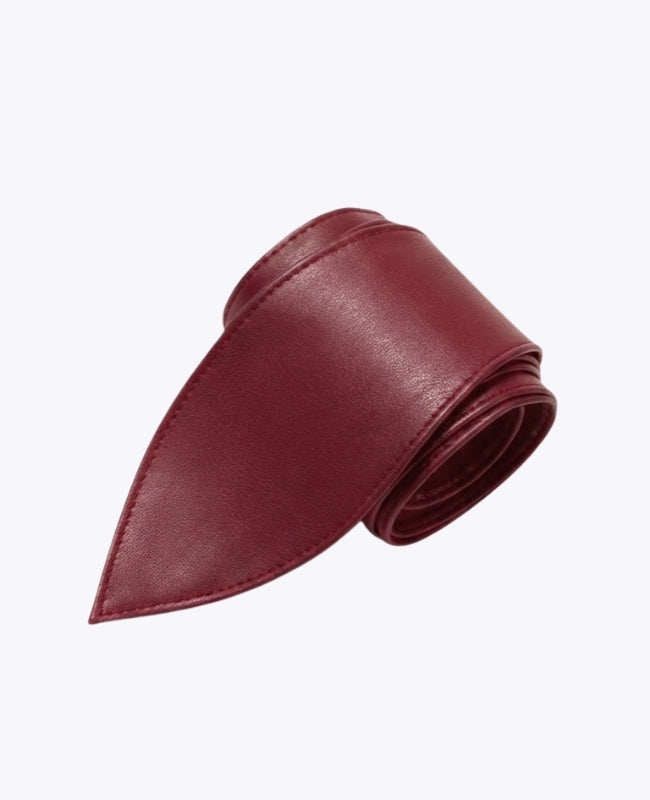 Cintura da Annodare per Abito Donna Rosso in Pelle "Mathilde"