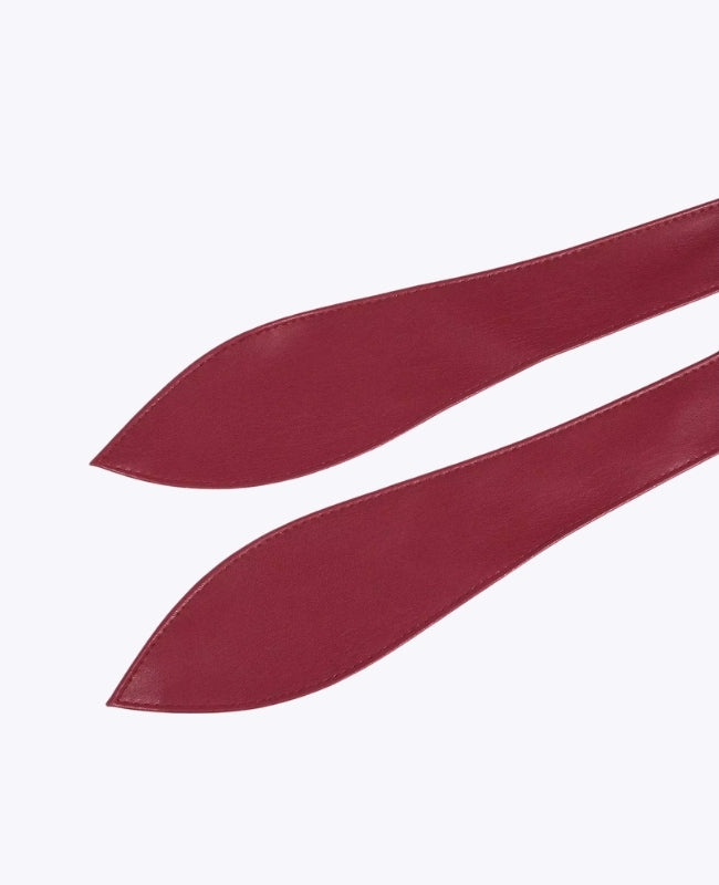 Cintura da Annodare per Abito Donna Rosso in Pelle "Mathilde"