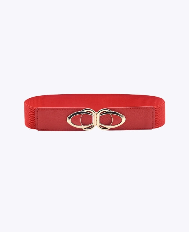 Cintura da Abito Elastica Donna Rossa in Pelle "Louise"