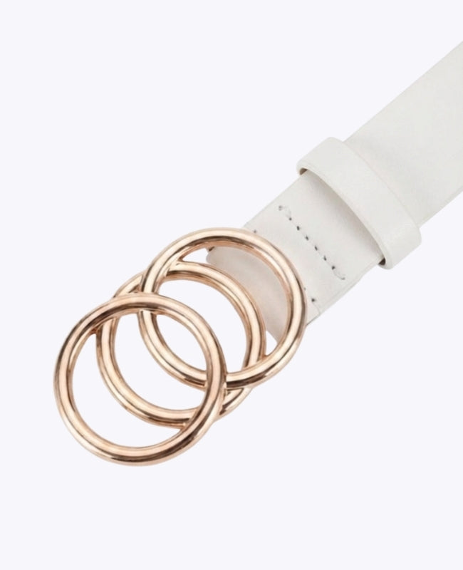 Cintura da Abito Donna Bianco in Pelle "Clémence"