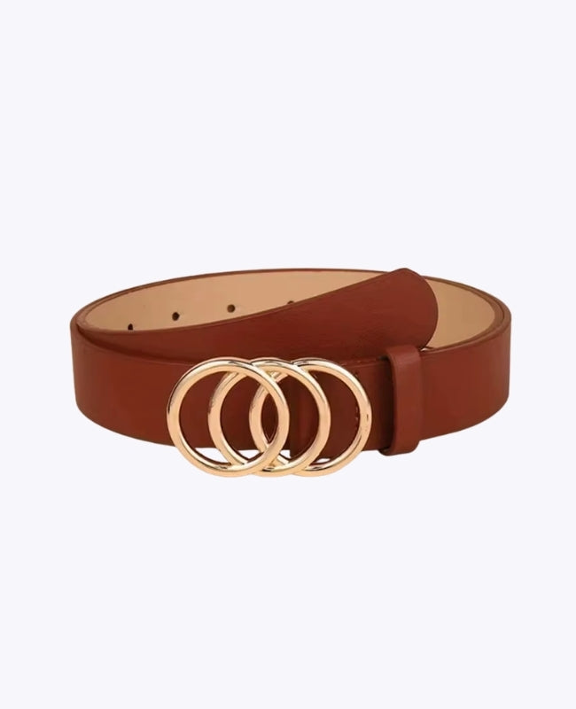 Cintura da Abito Donna Marrone in Pelle "Clémence"