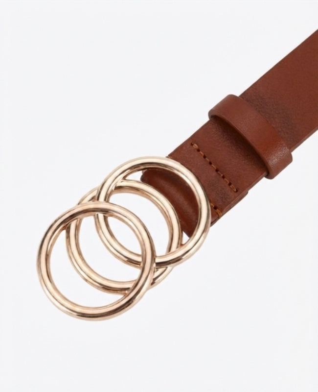 Cintura da Abito Donna Marrone in Pelle "Clémence"