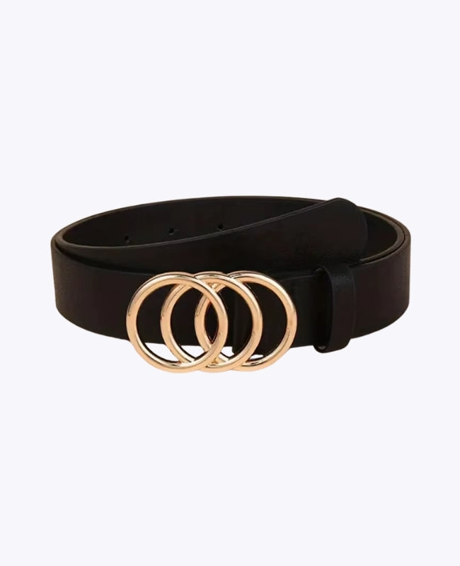 Cintura da Abito Donna Nera in Pelle "Clémence"