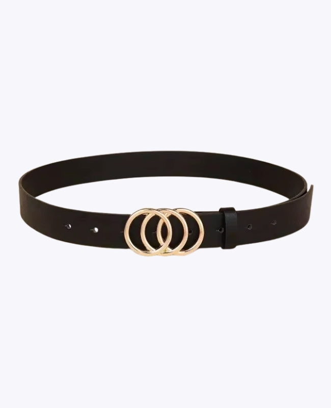 Cintura da Abito Donna Nera in Pelle "Clémence"