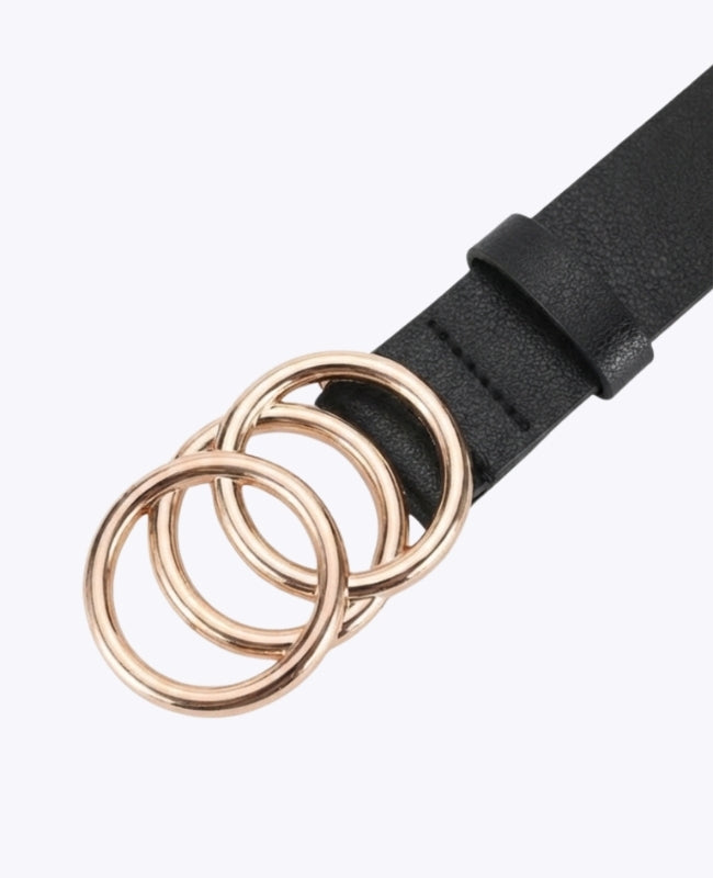 Cintura da Abito Donna Nera in Pelle "Clémence"