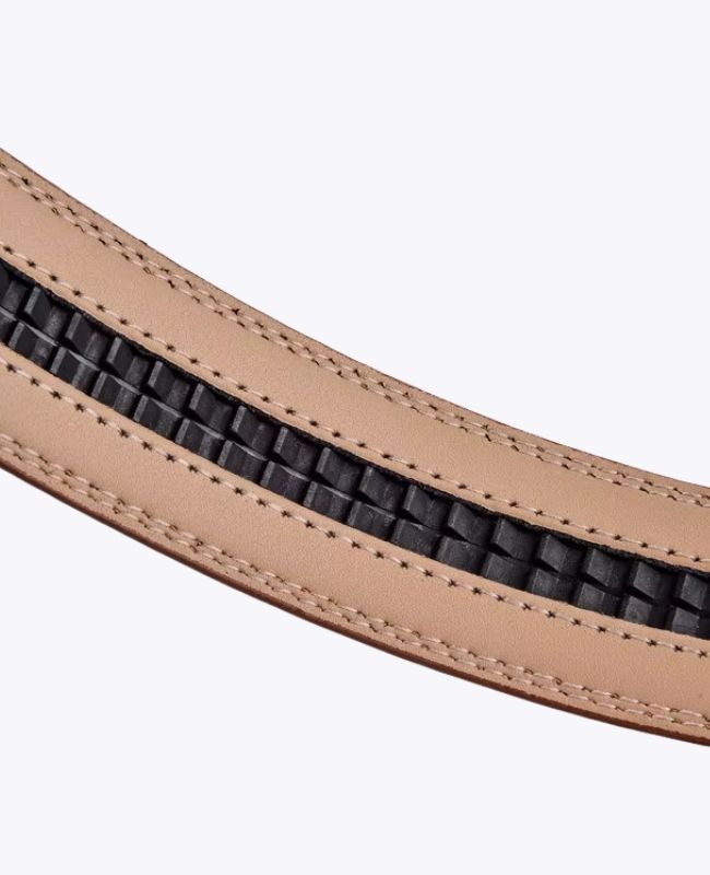 Cintura Uomo Marrone in Pelle Senza Buchi "Alphonse"