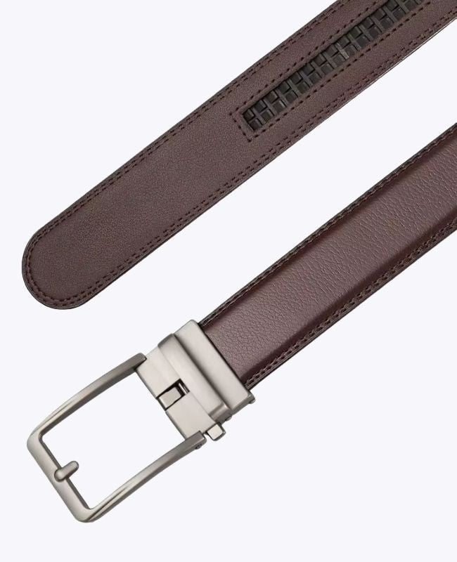 Cintura da Abito Uomo Marrone in Pelle Senza Fori "Henri"