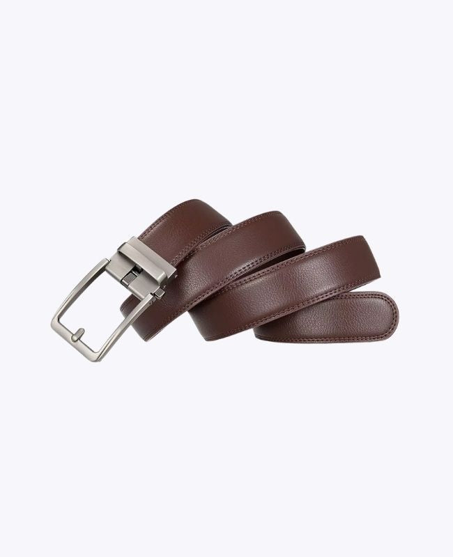 Cintura Uomo Marrone in Pelle Senza Buchi "Henri"