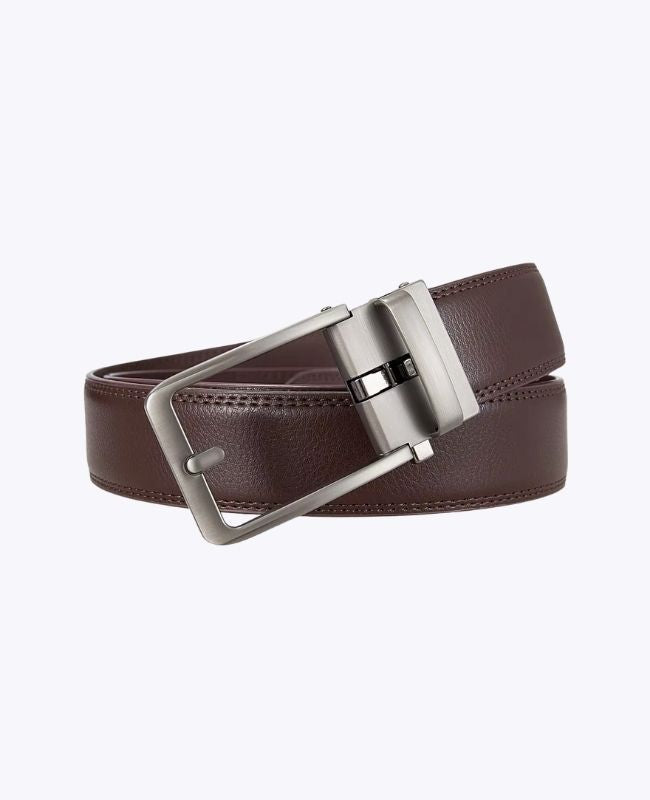 Cintura Uomo Marrone in Pelle Senza Buchi "Henri"