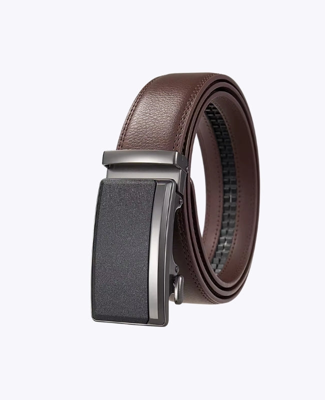 Cintura Uomo Marrone in Pelle Senza Buchi "Marceau"