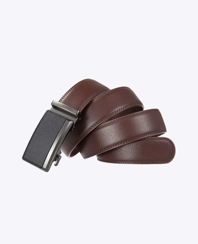 Cintura Uomo Marrone in Pelle Senza Buchi "Marceau"