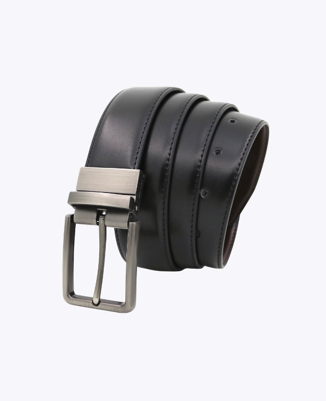 Cintura Uomo Marrone e Nero Reversibile in Pelle "Constant"