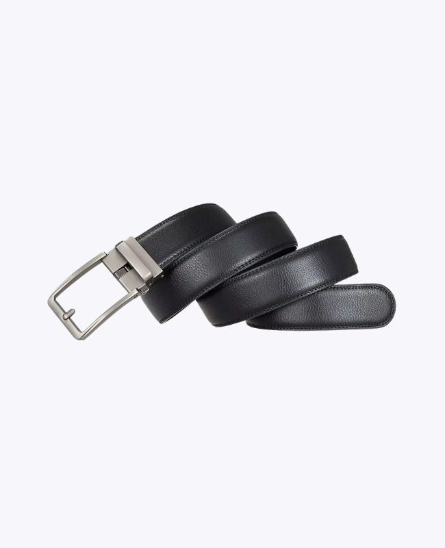 Cintura Uomo Nero in Pelle Senza Buchi "Henri"