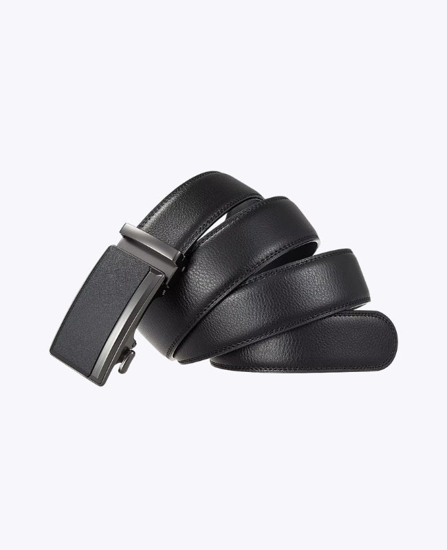 Cintura Uomo Nero in Pelle Senza Buchi "Marceau"