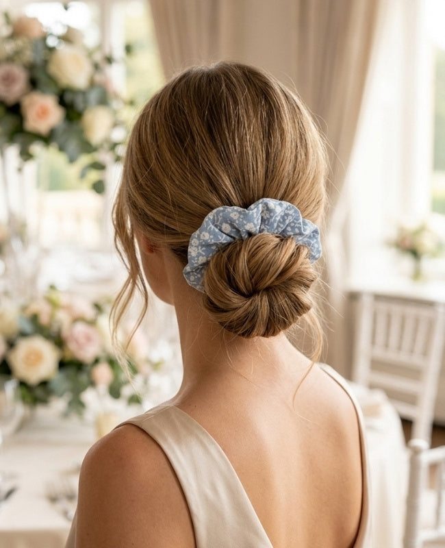 Elastico per capelli Liberty Blu n°2 Donna «Suzanne»