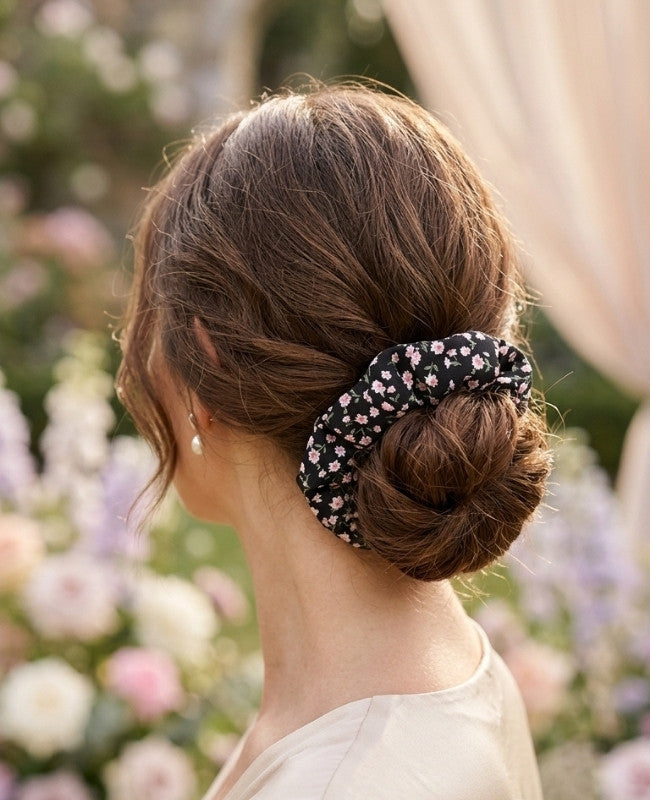Elastico per capelli Liberty Nero n°3 Donna «Suzanne»