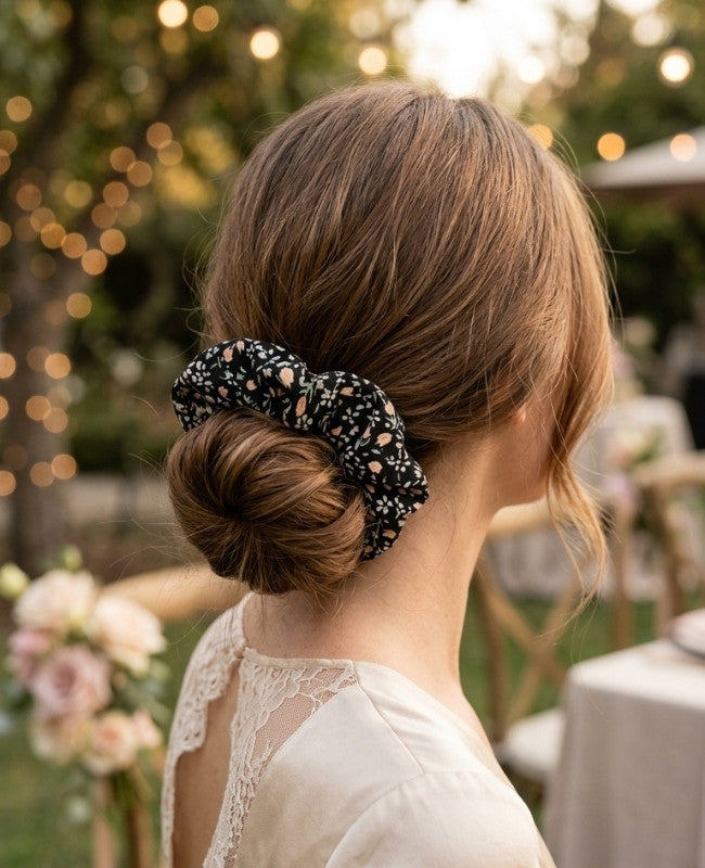 Elastico per capelli Liberty Nero n°4 Donna «Suzanne»