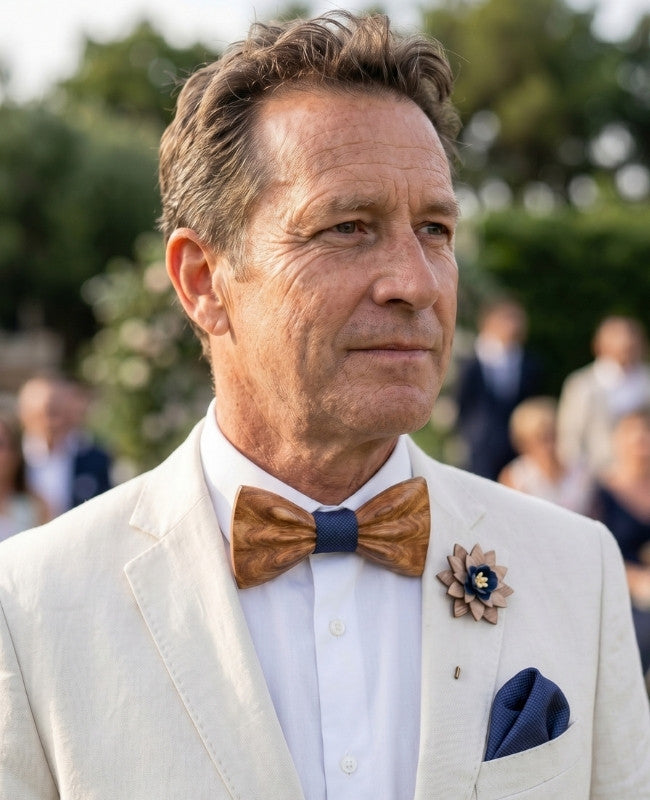 Cofanetto Papillon Blu Uomo in Legno «Hippolyte»