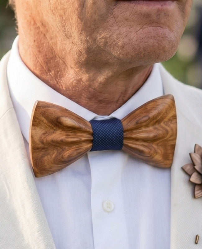 Cofanetto Papillon Blu Uomo in Legno «Hippolyte»