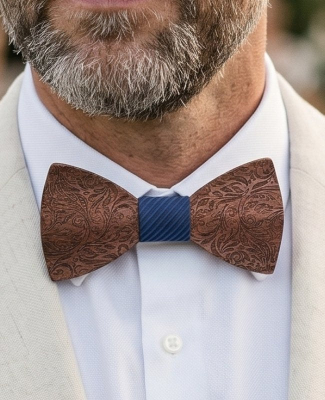 Cofanetto Papillon Blu Uomo in Legno «Virgile»