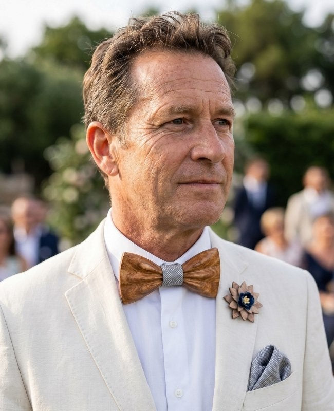 Cofanetto Papillon Grigio Uomo in Legno «Hippolyte»