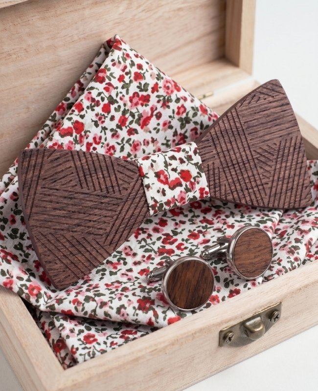 Cofanetto Papillon Liberty Uomo in Legno «Léandre»