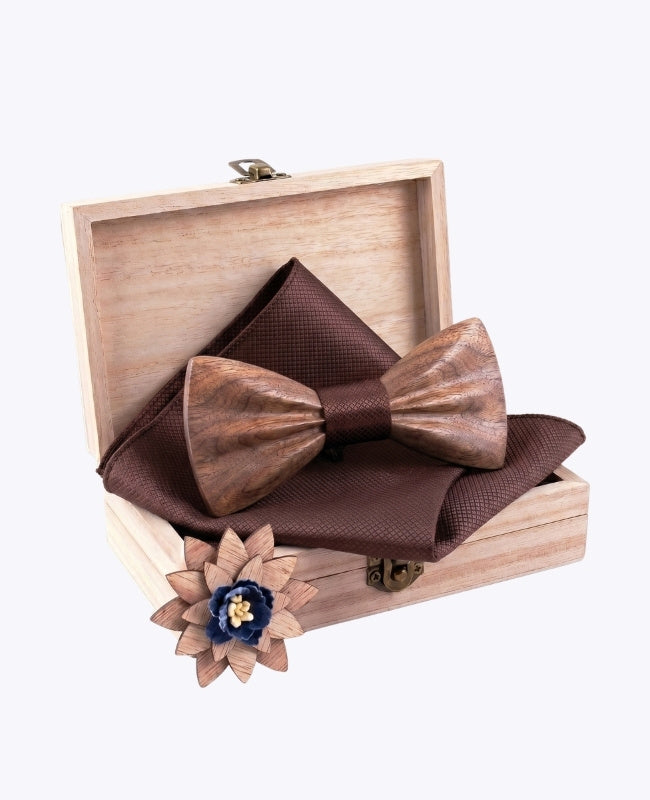 Cofanetto Papillon Marrone Uomo in Legno Scuro «Hippolyte»