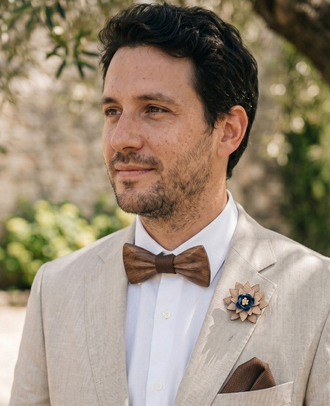 Cofanetto Papillon Marrone Uomo in Legno Scuro «Hippolyte»