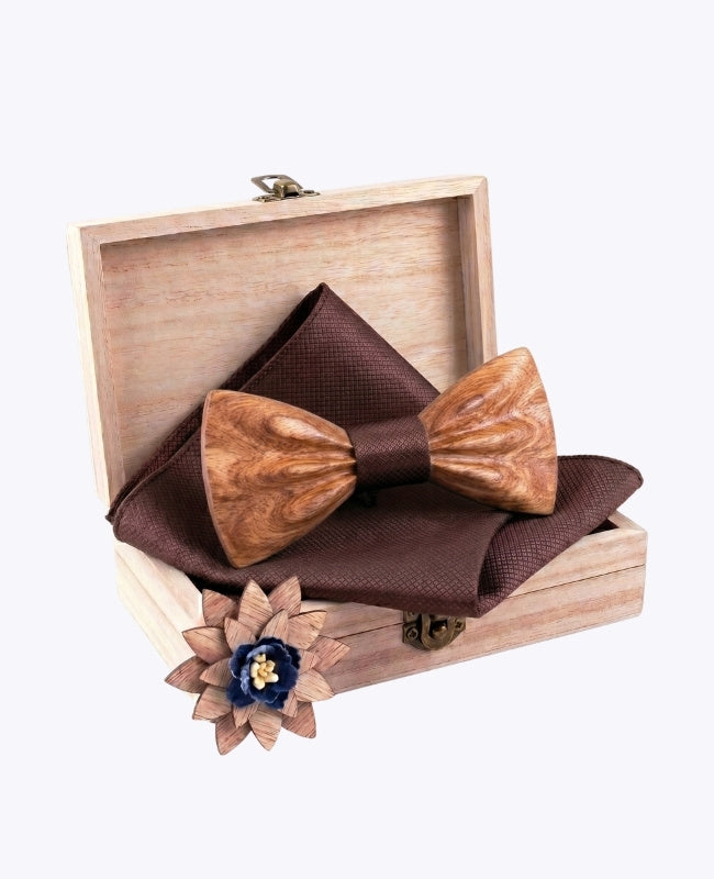 Cofanetto Papillon Marrone Uomo in Legno «Hippolyte»