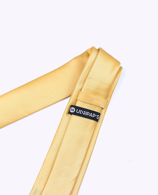 Cravatta Giallo n°1 Uomo in Poliestere «Anatole»