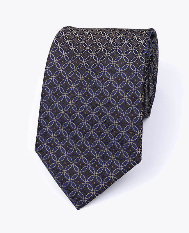 Cravatta Marrone n°3 Fantasia Uomo in Poliestere «Edmond»