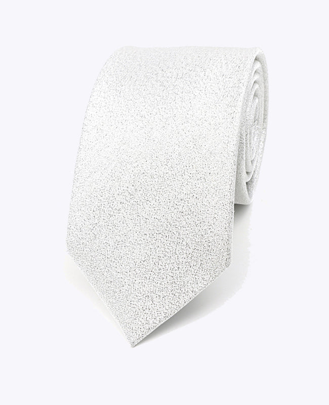 Cravatta con Paillette Argento n°1 Uomo in Poliestere | Isidore - Unipap's