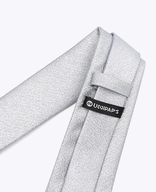 Cravatta con Paillette Argento n°2 Uomo in Poliestere | Armand - Unipap's