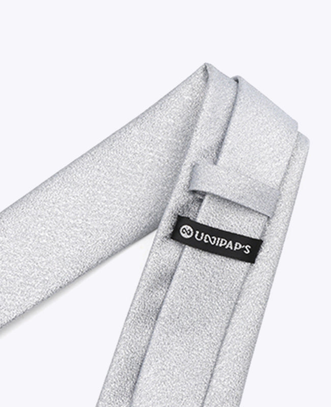 Cravatta con Paillette Argento n°2 Uomo in Poliestere | Isidore - Unipap's