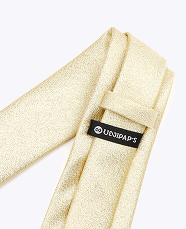 Cravatta con Paillettes Oro n°2 Uomo in Poliestere | Isidore - Unipap's