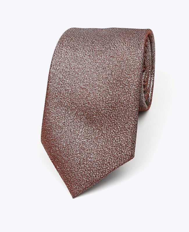 Cravatta con Paillettes Marrone n°1 Uomo in Poliestere | Isidore - Unipap's