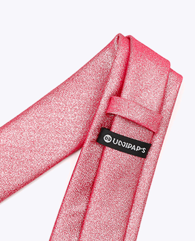 Cravatta con Paillette Rosso n°1 Uomo in Poliestere | Isidore - Unipap's