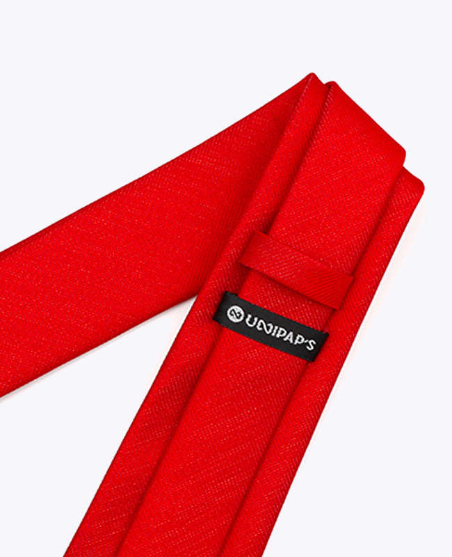 Cravatta con Paillette Rosso n°1 Uomo in Poliestere | Léonard - Unipap's