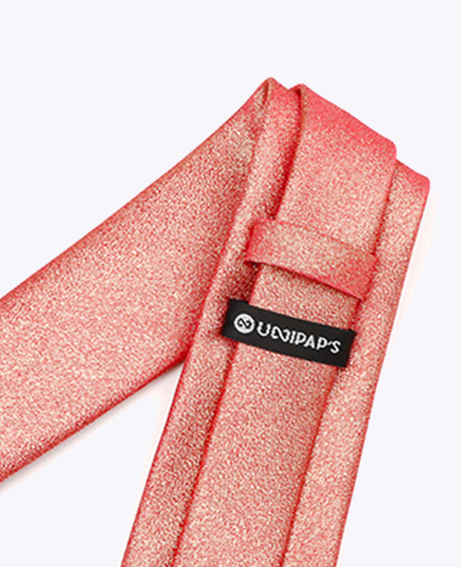 Cravatta con Paillettes Rosso n°2 Uomo in Poliestere | Isidore - Unipap's