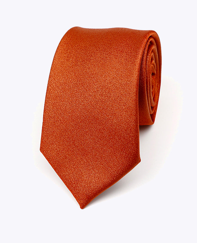 Cravatta con Paillette Terracotta n°1 Uomo in Poliestere | Armand - Unipap's