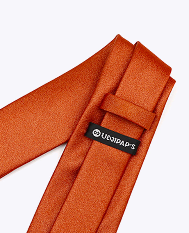 Cravatta con Paillette Terracotta n°1 Uomo in Poliestere | Armand - Unipap's