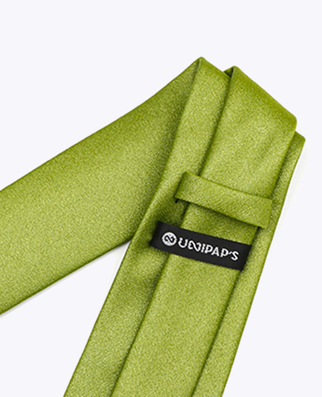 Cravatta con Paillettes Verde n°1 Uomo in Poliestere | Armand - Unipap's