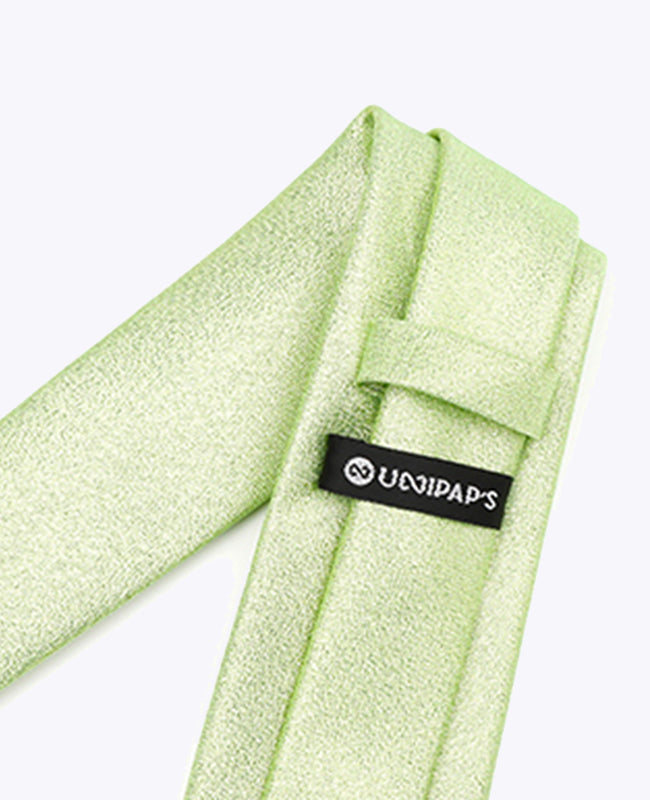 Cravatta con Paillettes Verde n°2 Uomo in Poliestere | Isidore - Unipap's