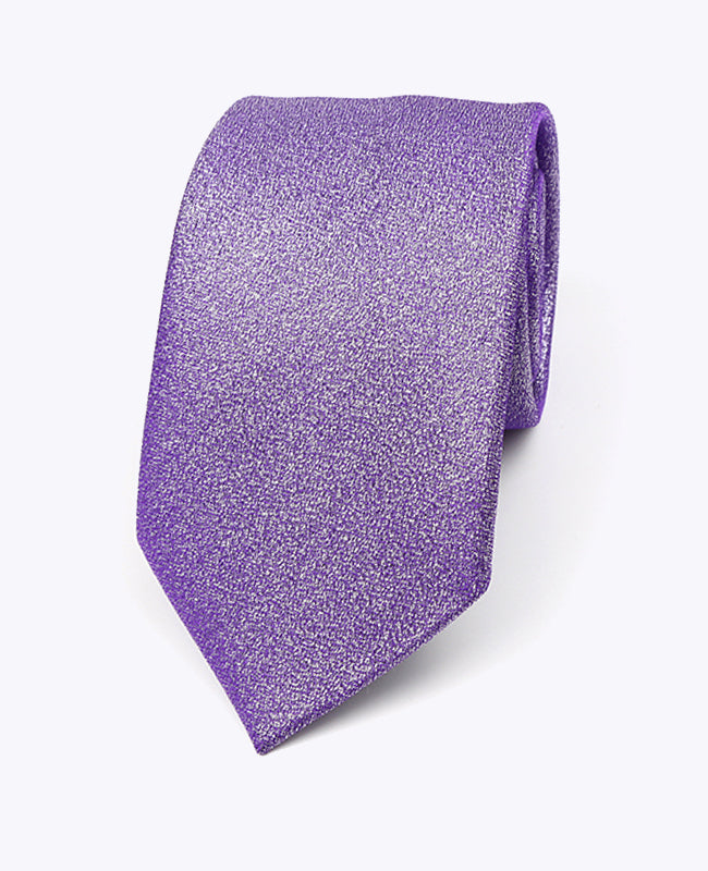 Cravatta con Paillettes Viola n°2 Uomo in Poliestere | Isidore - Unipap's