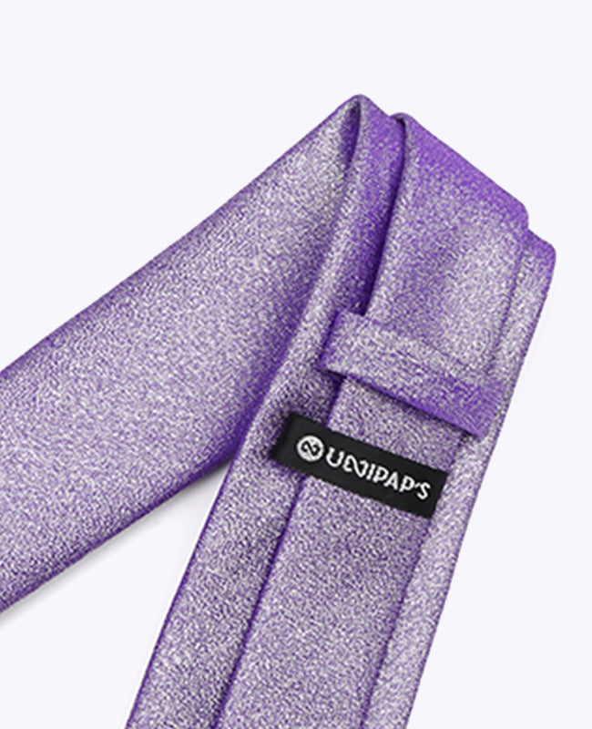 Cravatta con Paillettes Viola n°2 Uomo in Poliestere | Isidore - Unipap's