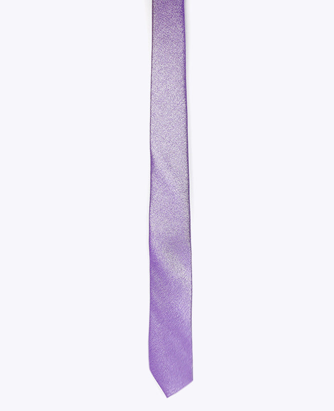 Cravatta con Paillettes Viola n°2 Uomo in Poliestere | Isidore - Unipap's