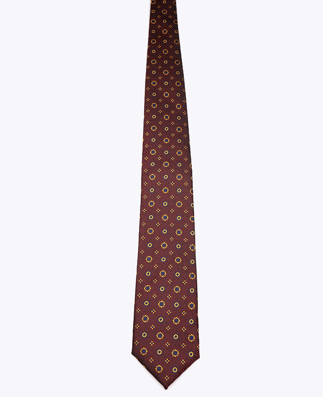 Cravatta Rosso n°1 Fantasia Uomo in Poliestere «Edmond»