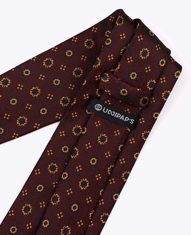 Cravatta Rosso n°1 Fantasia Uomo in Poliestere «Edmond»
