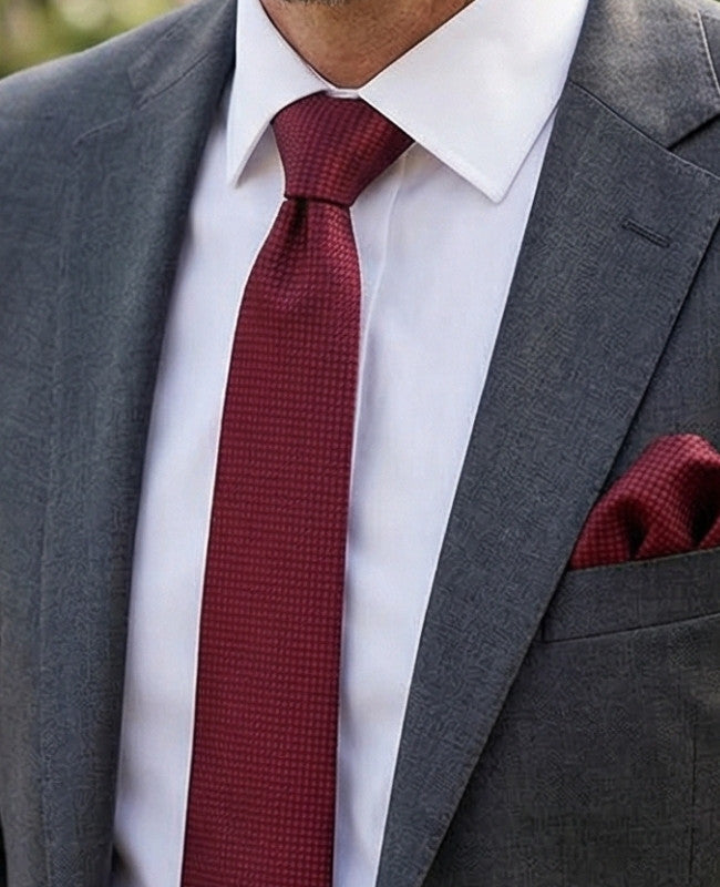 Cravatta Rosso n°1 Uomo in Poliestere «Martin»