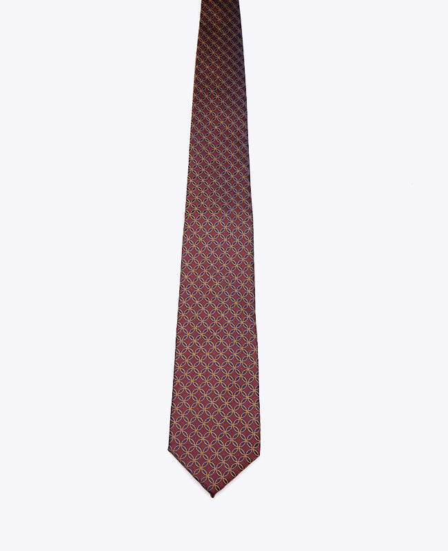 Cravatta Rosso n°3 Fantasia Uomo in Poliestere «Edmond»
